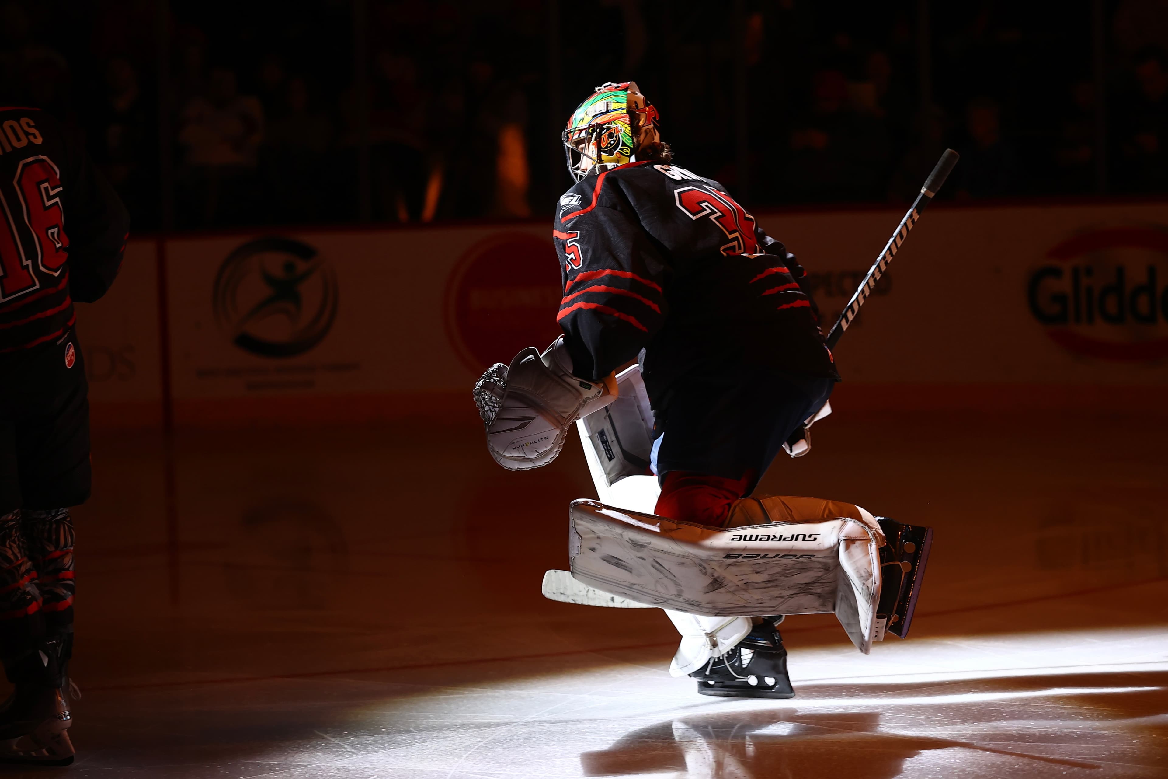 Cameron Gray playing professional goaltender